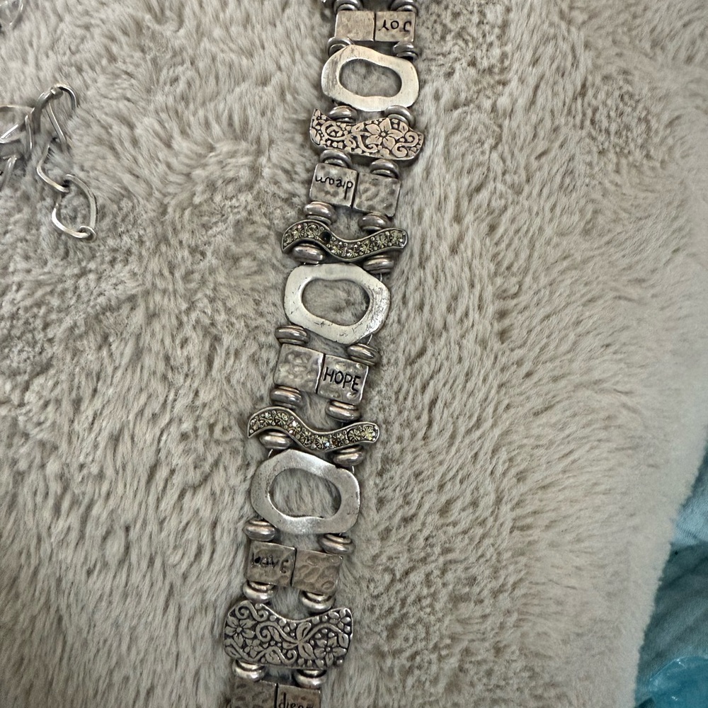 Chico's Silver-Tone Inspirational Belt
